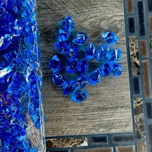 Acrylic Blue Ice Rock Crystals Gems New